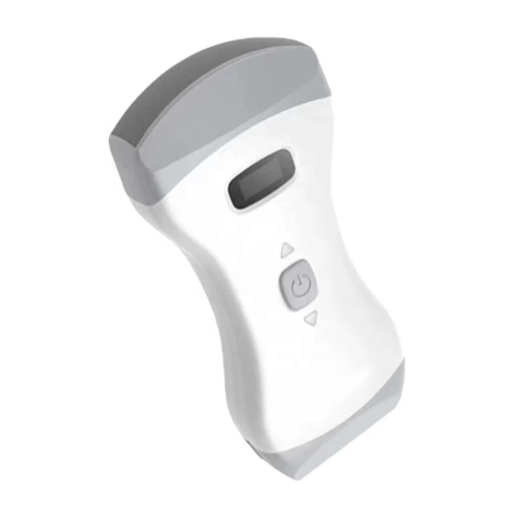 Palm ultrasound probe head and body
