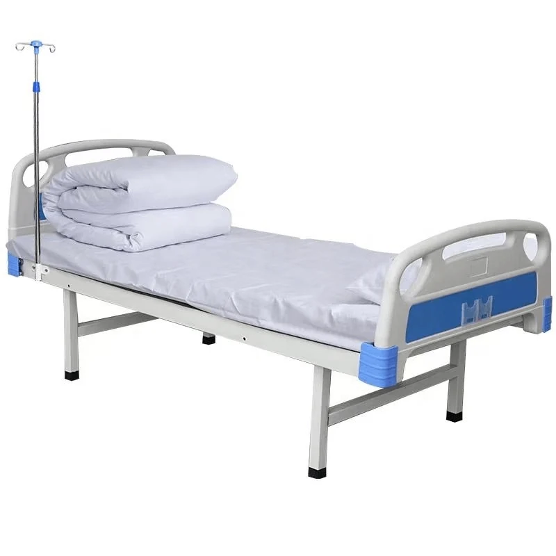 Hospital flat bed frame legs and anti-slip foot pads