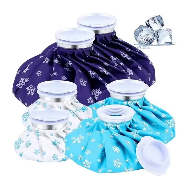 Hot and cold compress bag with fabric cover