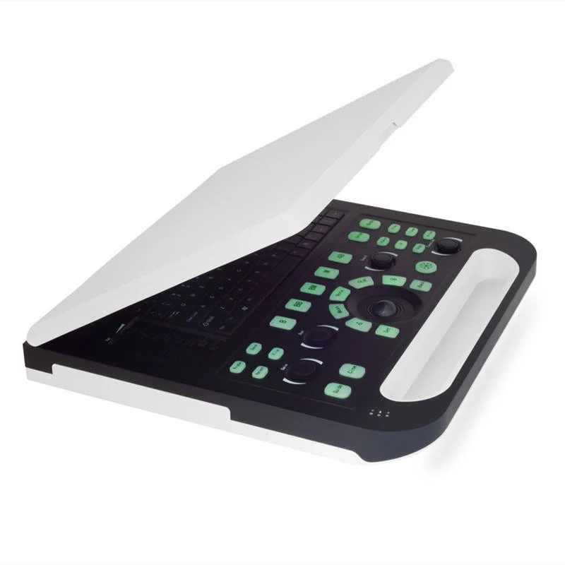 Colour Doppler ultrasound control panel and display