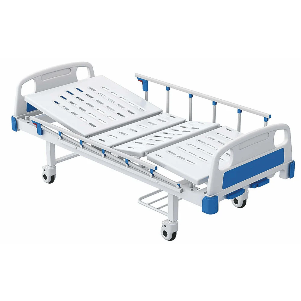 Manual nursing bed crank handles and frame construction