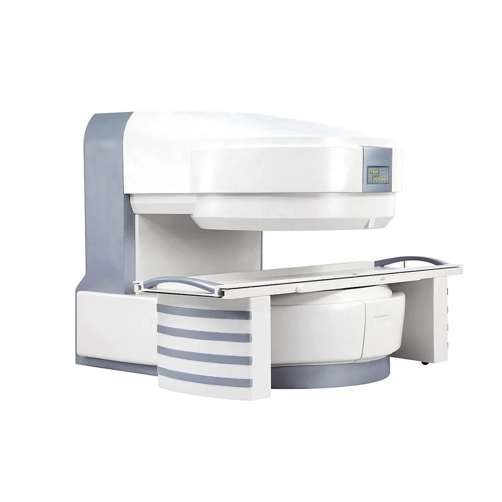 Open C shaped permanent magnet MRI system with patient table