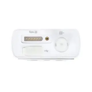 Carbon dioxide monitor control buttons and screen