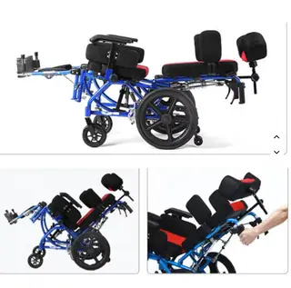 Cerebral palsy wheelchair footrest and support straps