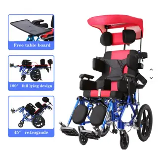 Paediatric wheelchair folded for transport
