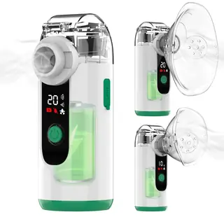 Handheld nebulizer packed in its retail box