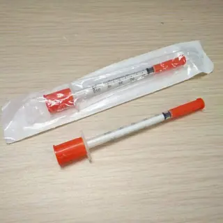 Insulin syringes packed for pharmacy supply