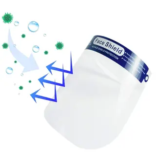 Medical face mask worn showing nose clip fit