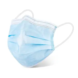 Medical mask pleats unfolded to show coverage