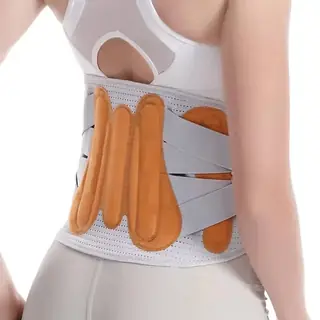 Lumbar support back panel showing stay positions