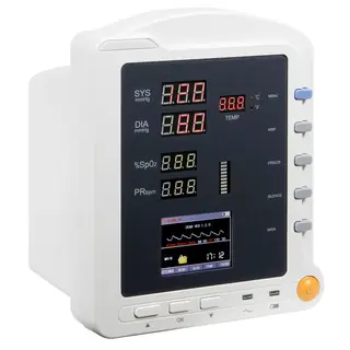 Patient monitor with cuff sensor and lead connections