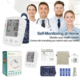 Blood pressure monitor with cuff and storage case