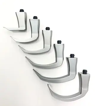 Video laryngoscope in its carrying case
