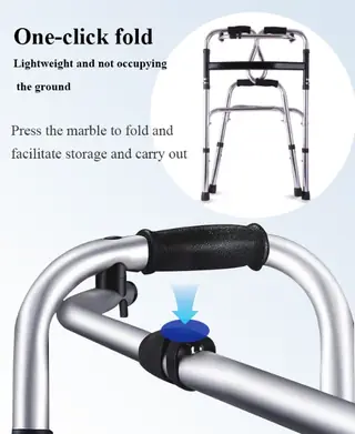 Walking aid wheels and height adjustment legs