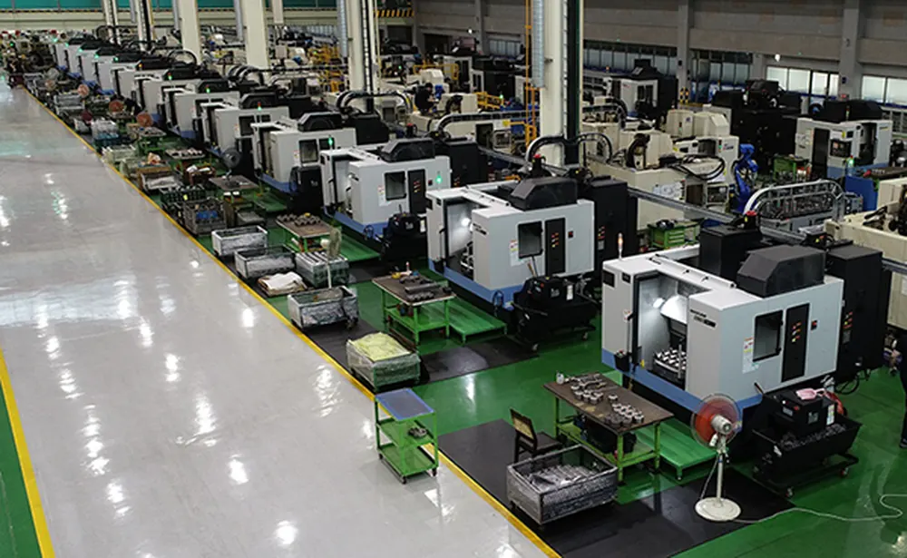 CNC machining shop at SEIMT Hydraulics turning and milling hydraulic pump parts
