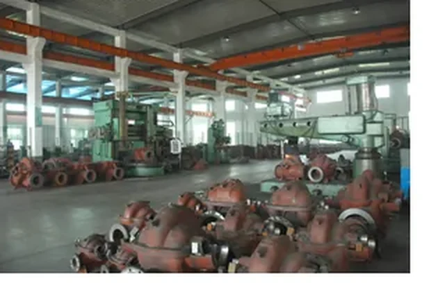 Cast pump casings and volutes stored before machining