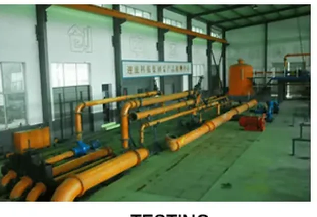 Test bay with pipework and pump sets connected for running
