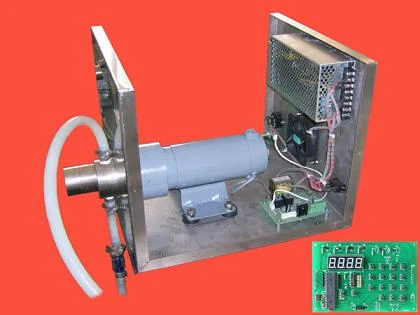 Larger magnetic drive gear pump with motor and stainless pump head