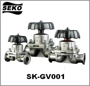 Sanitary diaphragm valves SK-GV001 in three configurations