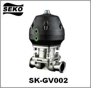 Pneumatic sanitary diaphragm valve SK-GV002 with actuator