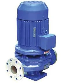 SKGR vertical hot water pump with inline flanges and motor above