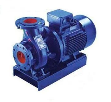 SKWR horizontal hot water pump with flanged connections and motor