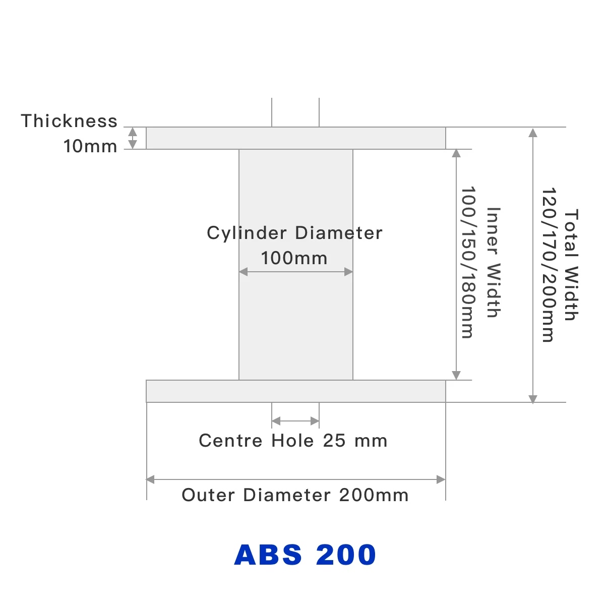 Cable ABS Reel Customizable Size — view 2