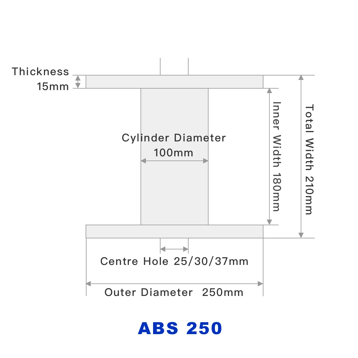 Cable ABS Reel Customizable Size — view 3