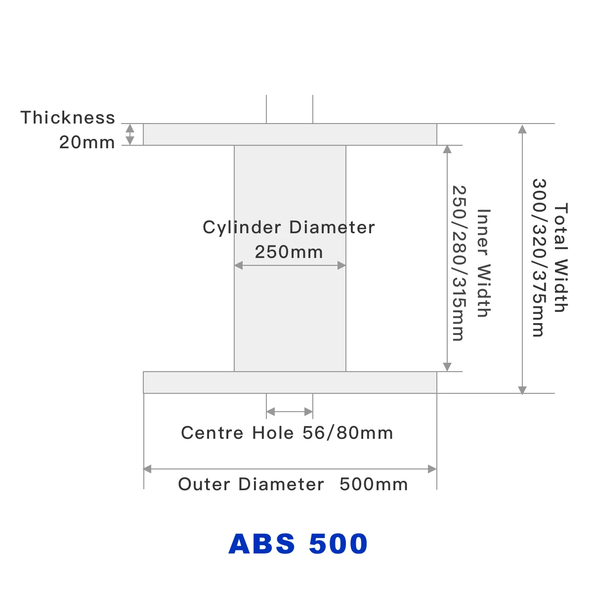 Cable ABS Reel Customizable Size — view 6