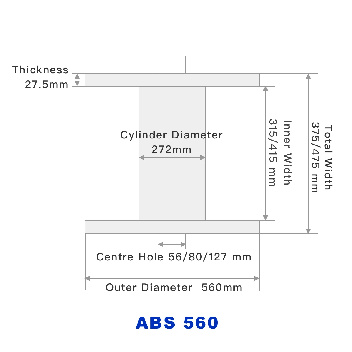 Cable ABS Reel Customizable Size — view 7