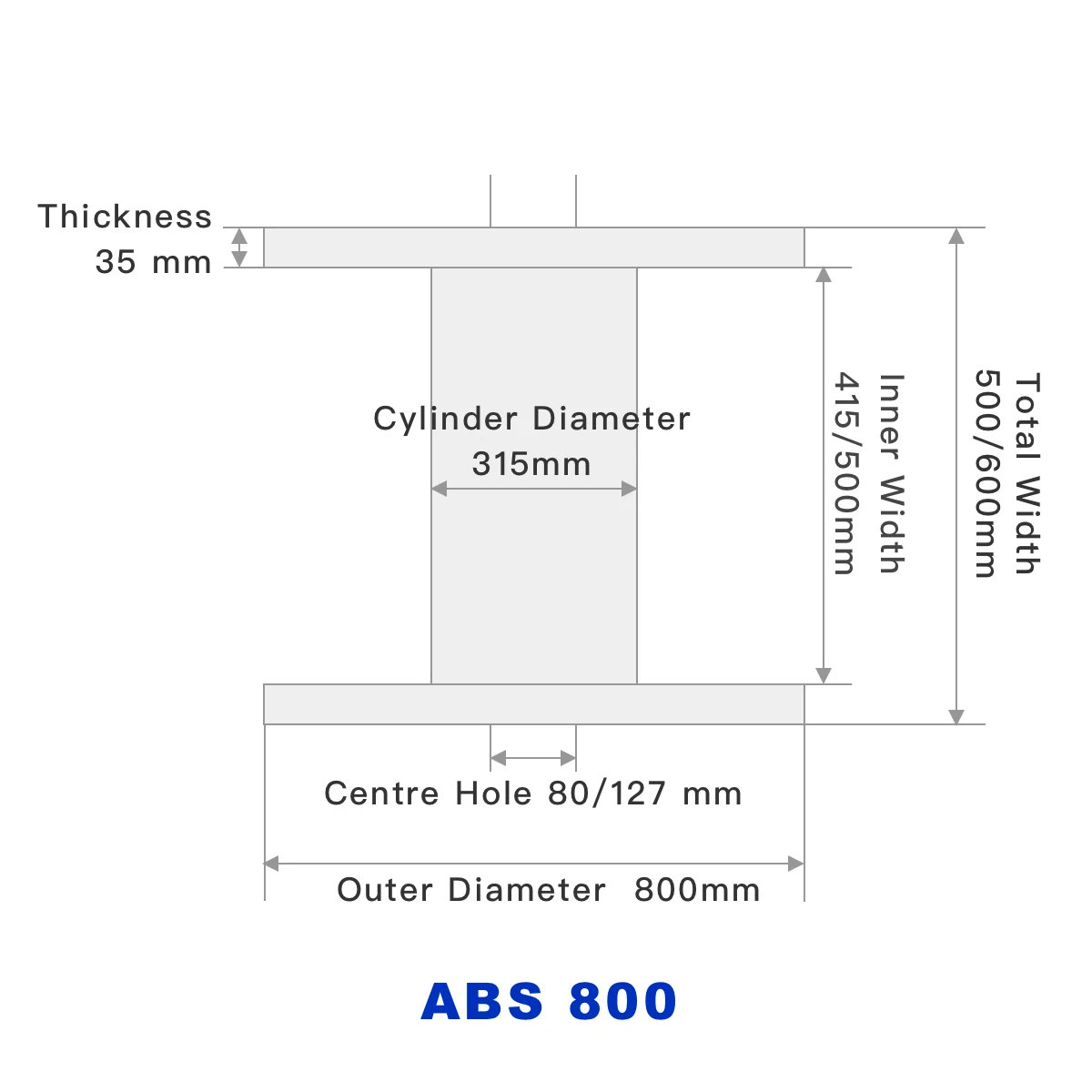 Cable ABS Reel Customizable Size — view 9