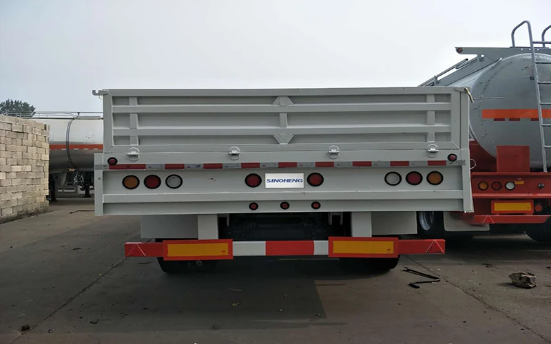 SINOHENG three axle cargo semi-trailer loaded with bagged cement view 3