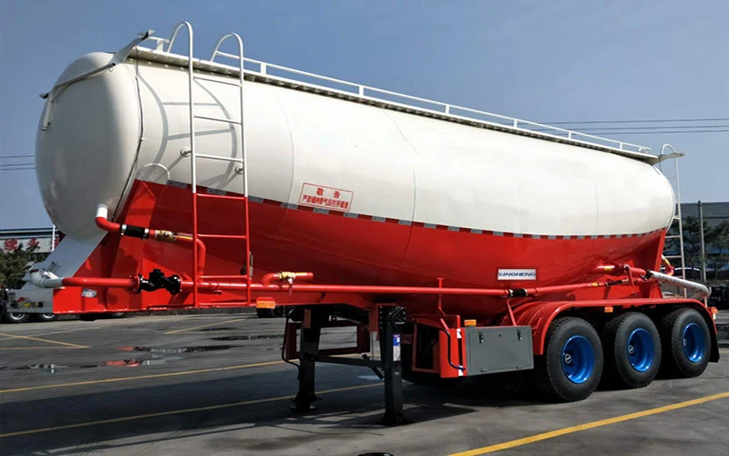 SINOHENG three axle 35 square metre cement powder tank truck semi-trailer