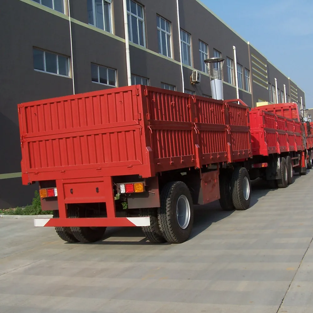 SINOHENG side dump dropside sidewall cargo semi-trailer with removable side panels view 2