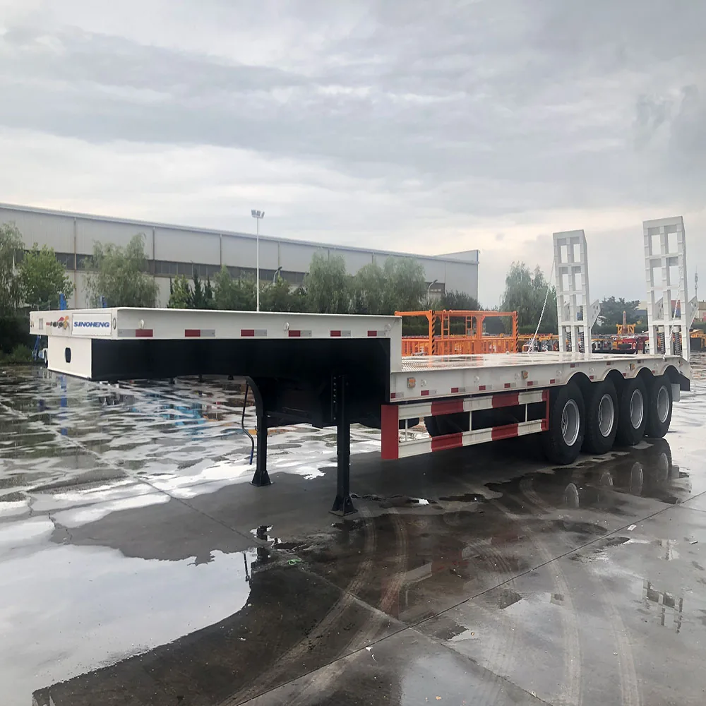 SINOHENG low bed low flatbed semi-trailer with 1100mm deck height view 3