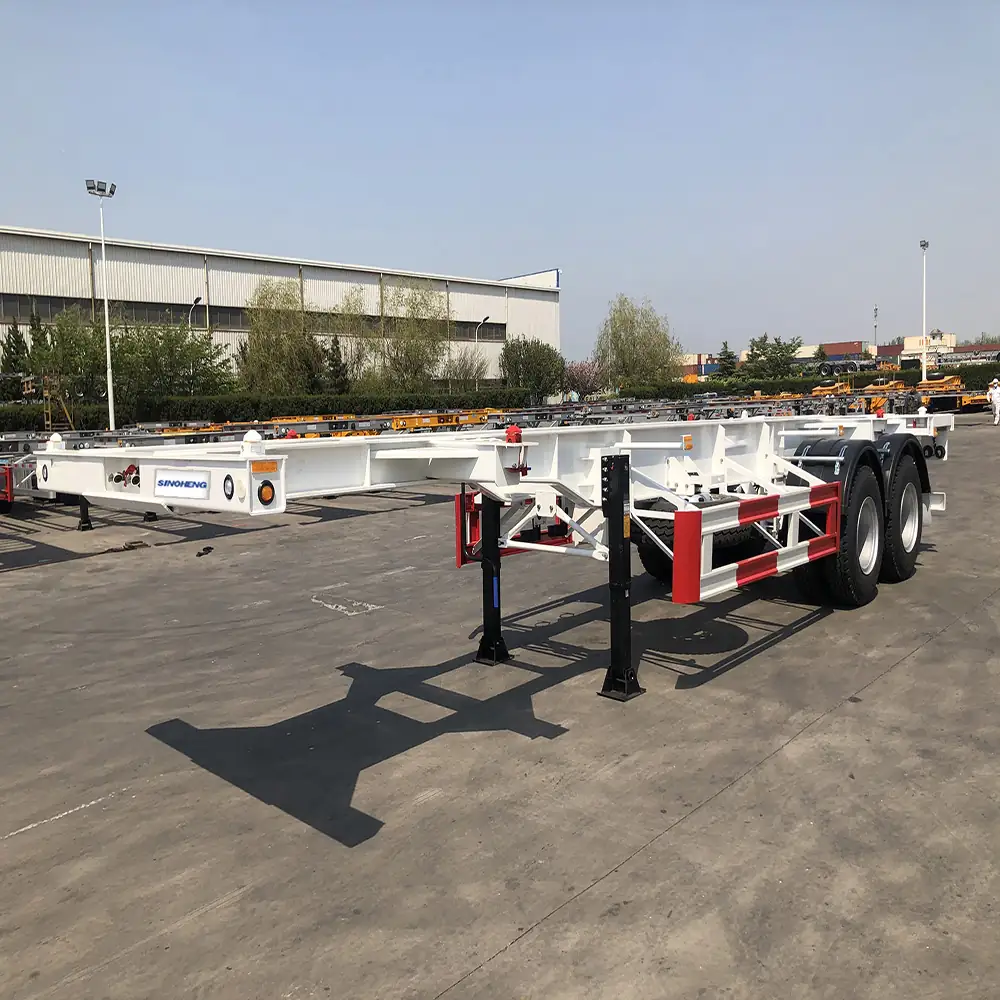 SINOHENG skeletal container tipper semi-trailer with twist lock frame view 6