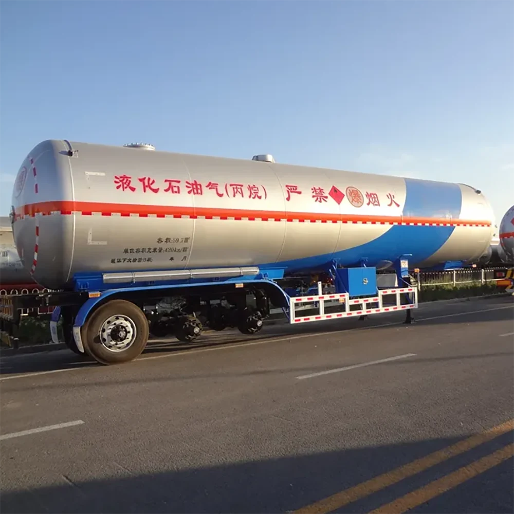 SINOHENG LPG propane gas tanker semi-trailer with aluminium alloy tank