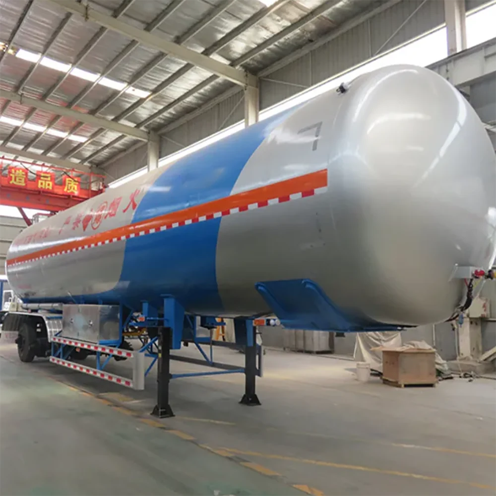 SINOHENG LPG propane gas tanker semi-trailer with aluminium alloy tank view 2