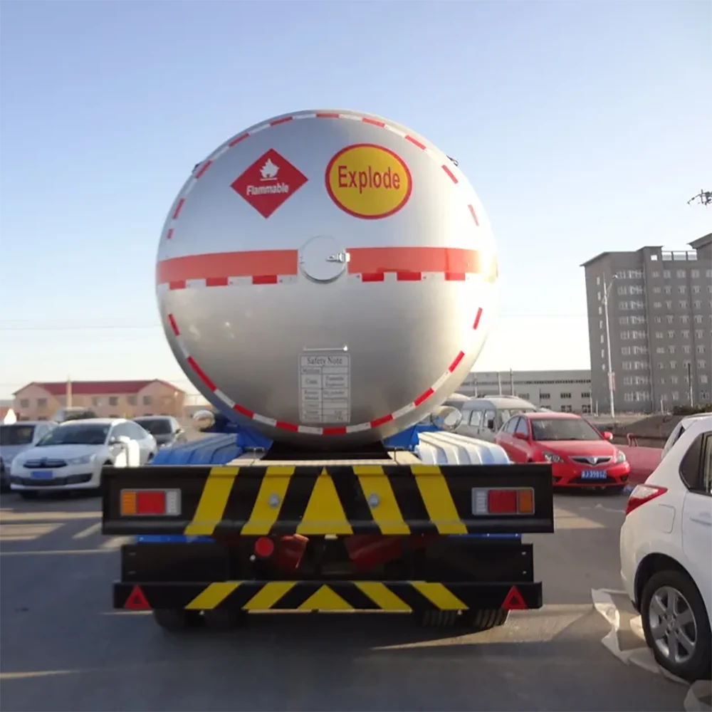 SINOHENG LPG propane gas tanker semi-trailer with aluminium alloy tank view 3