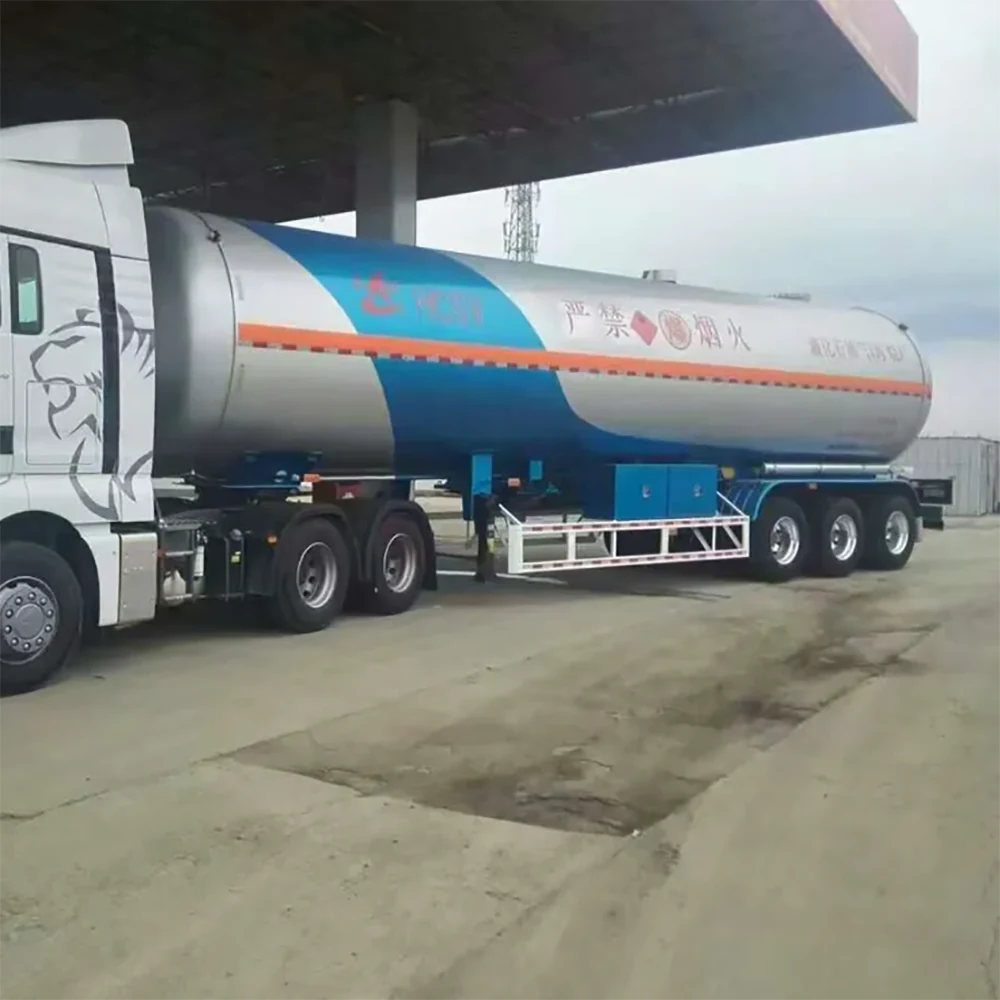 SINOHENG LPG propane gas tanker semi-trailer with aluminium alloy tank view 4