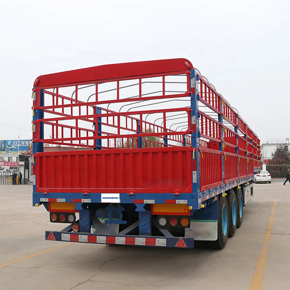 SINOHENG flatbed container side wall cargo semi-trailer with removable panels view 2