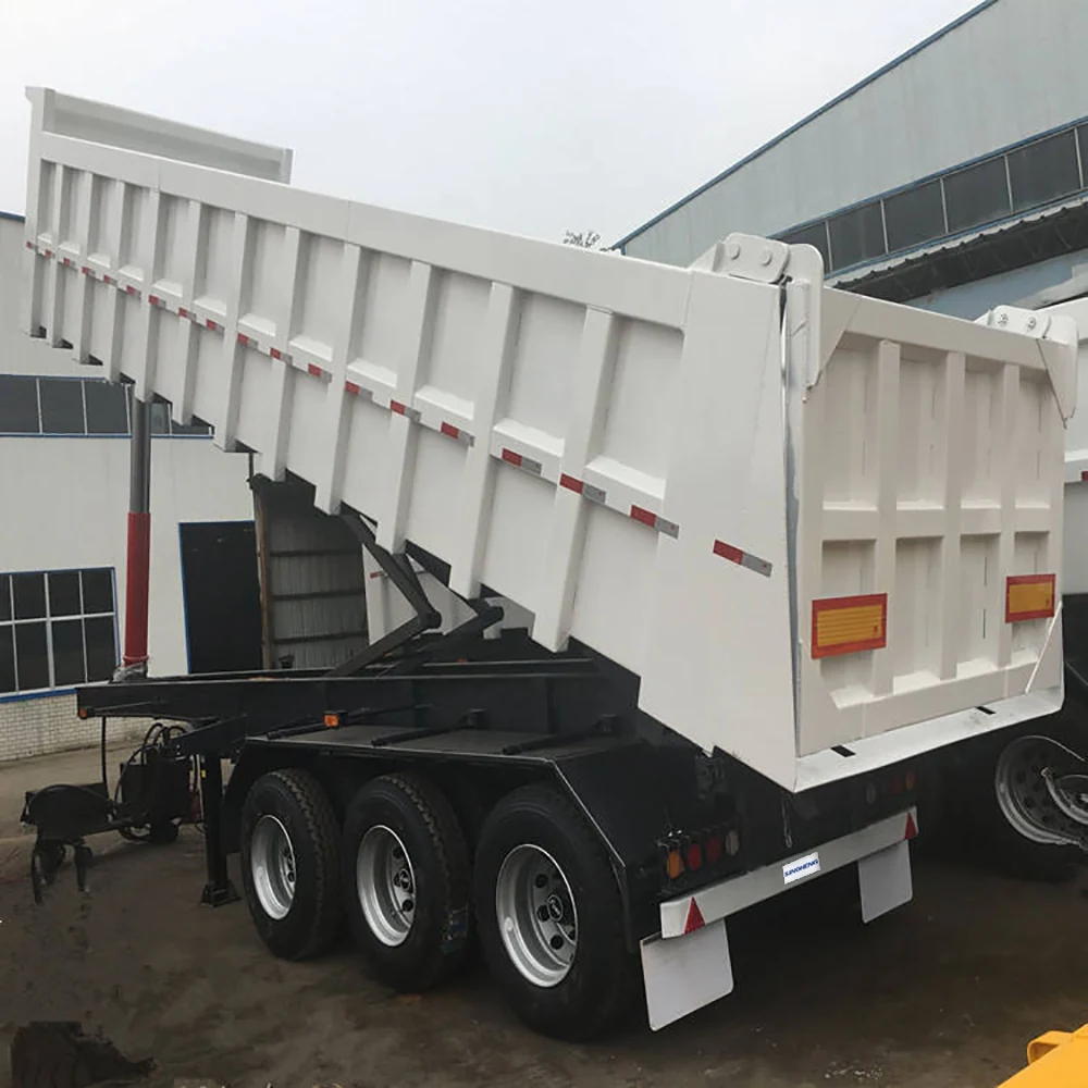 SINOHENG two axle dump tipper semi-trailer for sand stone and coal transport