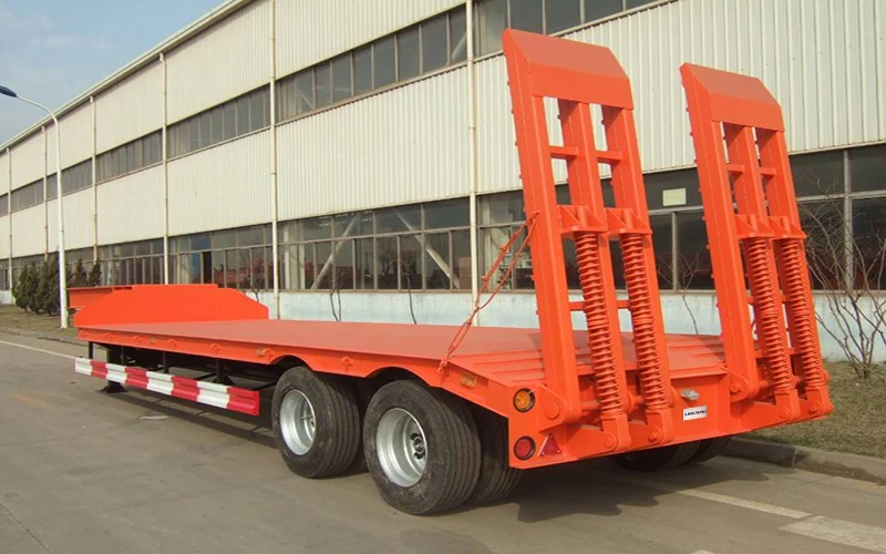 SINOHENG three axle extendable low bed semi-trailer with deck extended