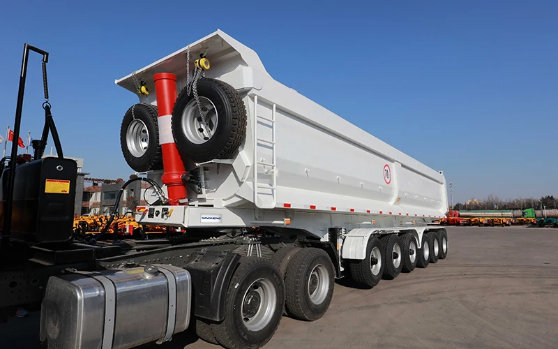 SINOHENG six axle dump tipper semi-trailer with bucket body