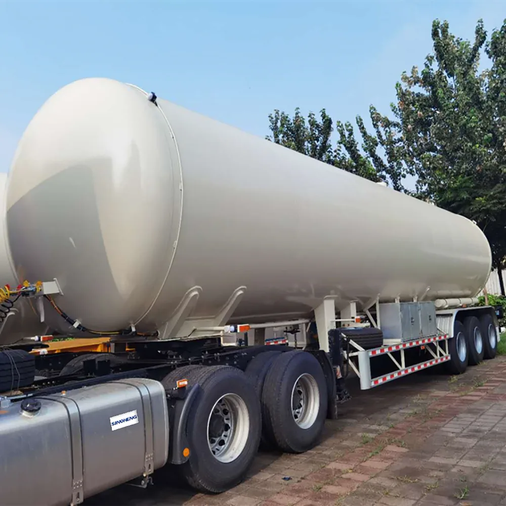 SINOHENG off road cryogenic gas tanker semi-trailer for rough terrain