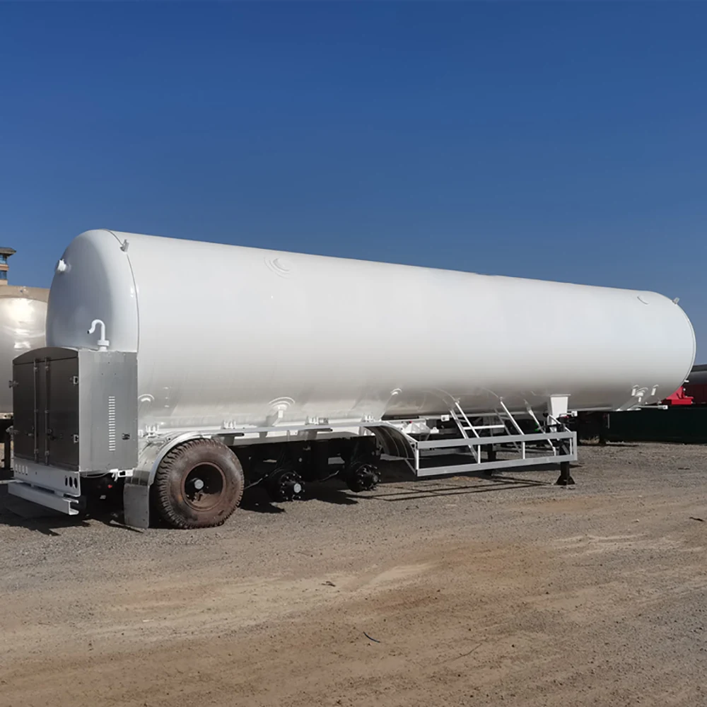 SINOHENG three-axle LNG tanker semi-trailer with stainless cryogenic tank