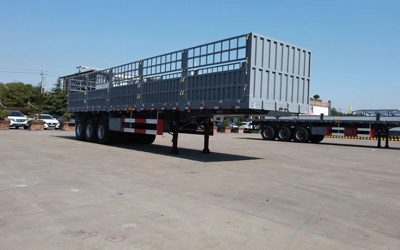 SINOHENG 40ft tri-axle fence stake cargo semi-trailer with high side stakes view 2