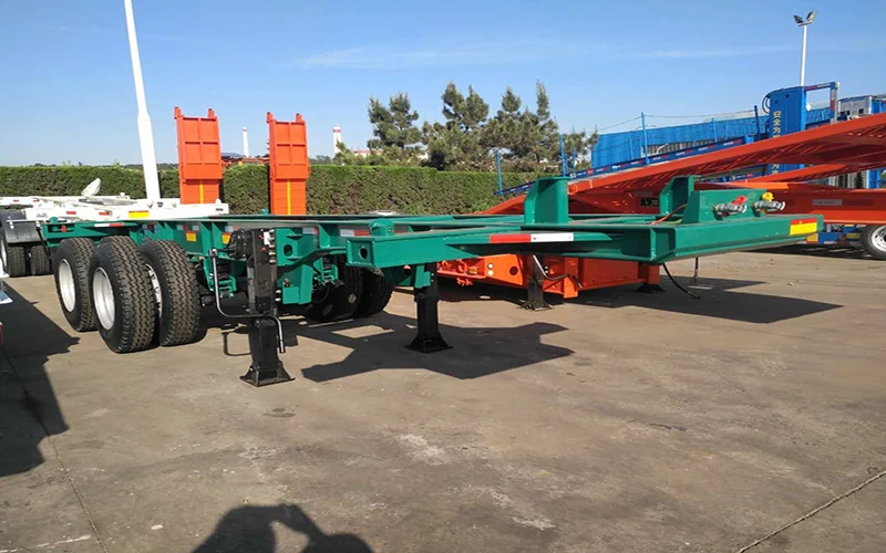 SINOHENG 20ft two-axle container chassis skeletal trailer with twist locks view 2