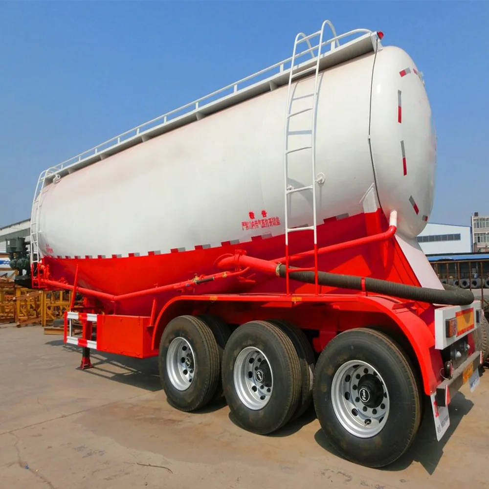 SINOHENG lime coal ash powder transport tank semi-trailer with discharge pipework view 4