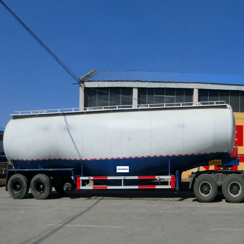 SINOHENG lime coal ash powder transport tank semi-trailer with discharge pipework